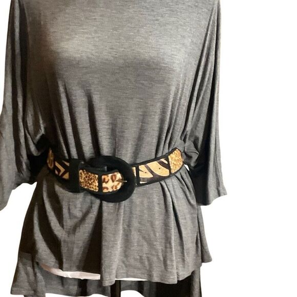 Vintage Cowhide Animal Print Belt - Picture 2 of 16